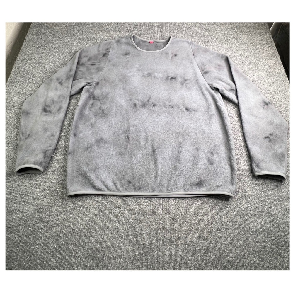 Lululemon Fleece Crewneck Sweatshirt Men's XL Grey Tie Dye Asphalt Pullover